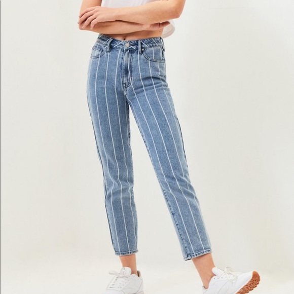 PacSun Denim - PacSun Striped Mom Jean